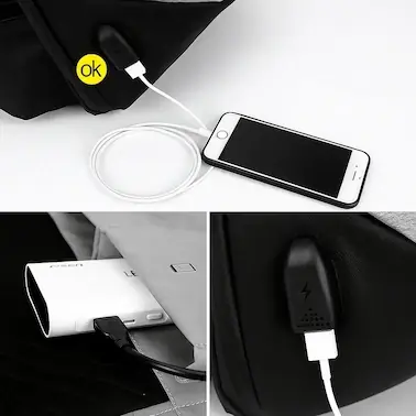 حقيبة بمنفذ شحن USB
